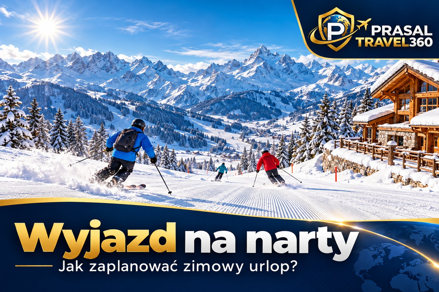 Narciarze na zaśnieżonym stoku — zimowy poradnik PrasalTravel360